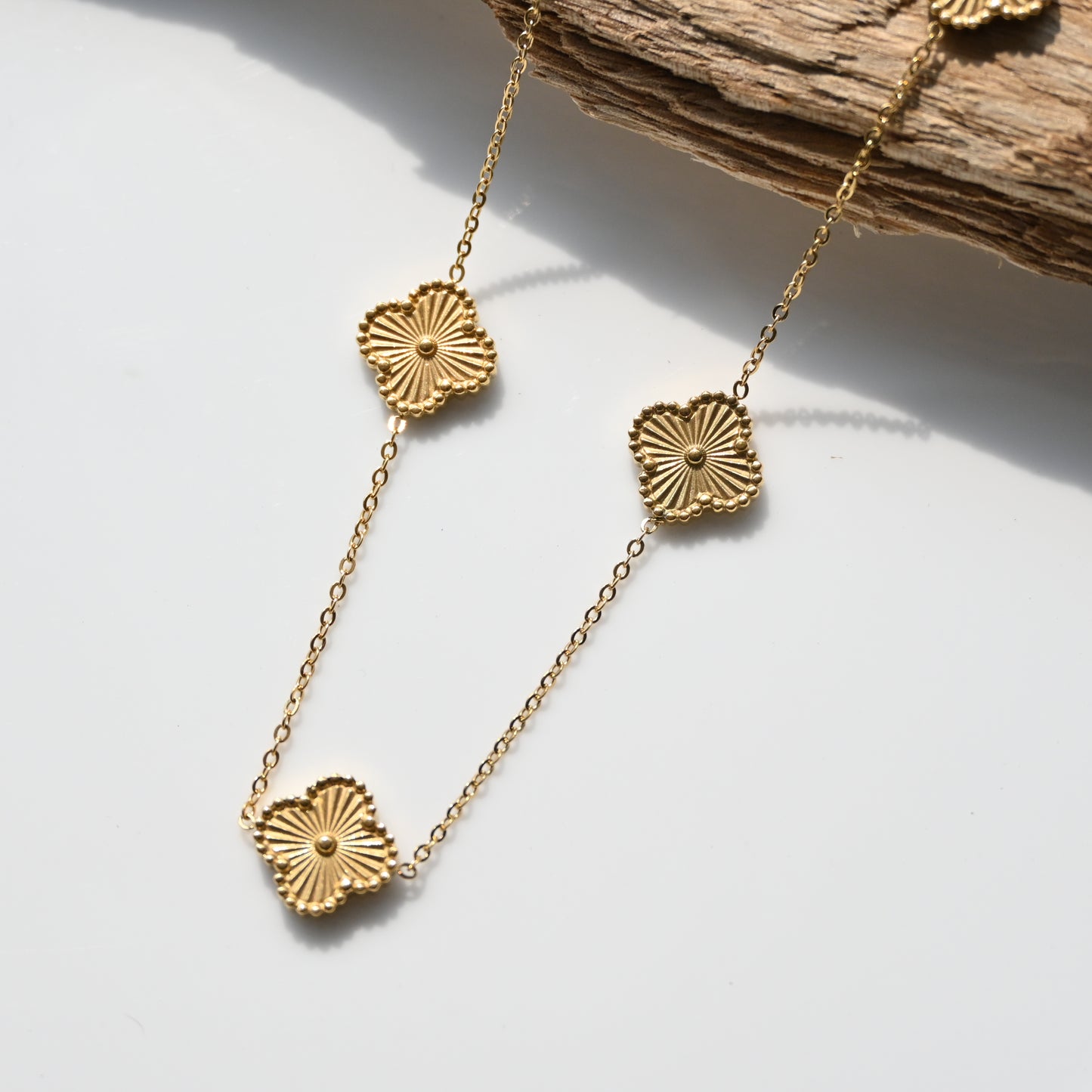 Anti Tarnish Multi Clover Necklace