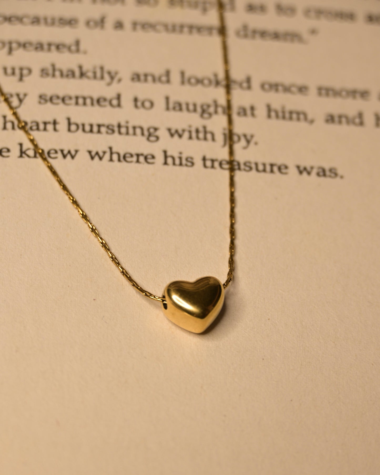 Solid Anti Tarnish Heart Necklace