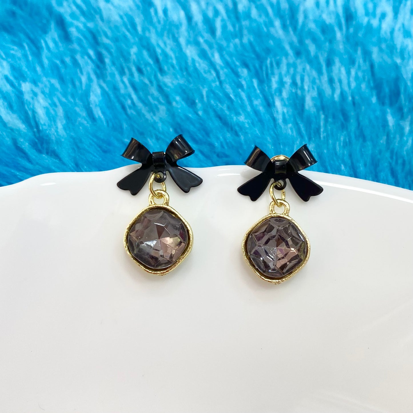 Black Bow Earrings