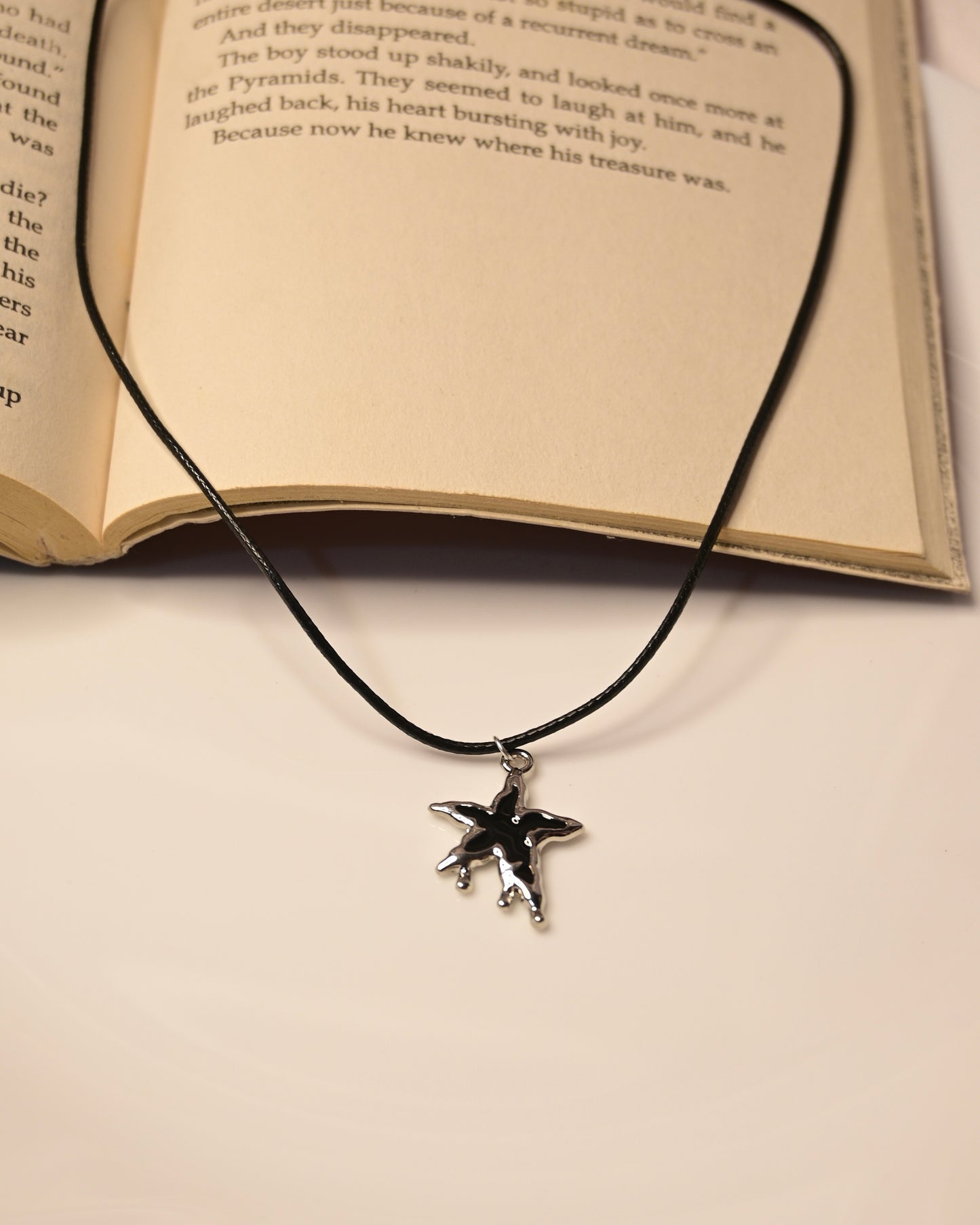 Star Leather Cord Necklace