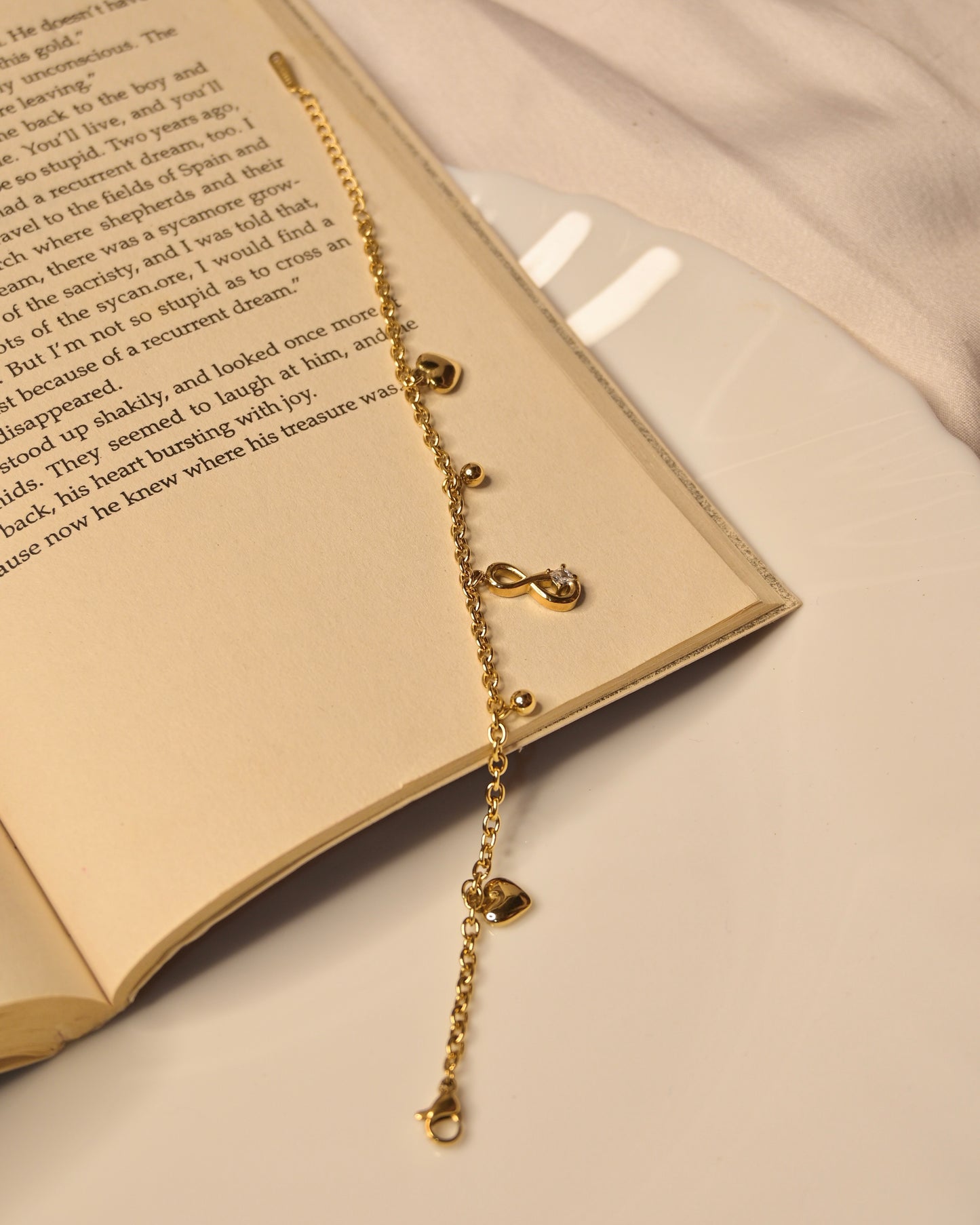Infinity Heart Anti Tarnish Bracelet