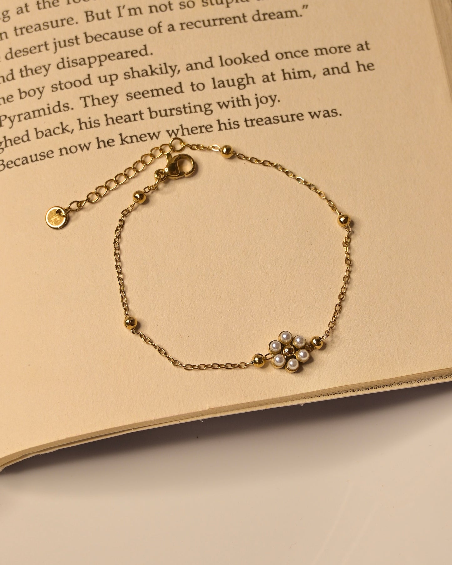 Anti Tarnish Single Flower Bracelet