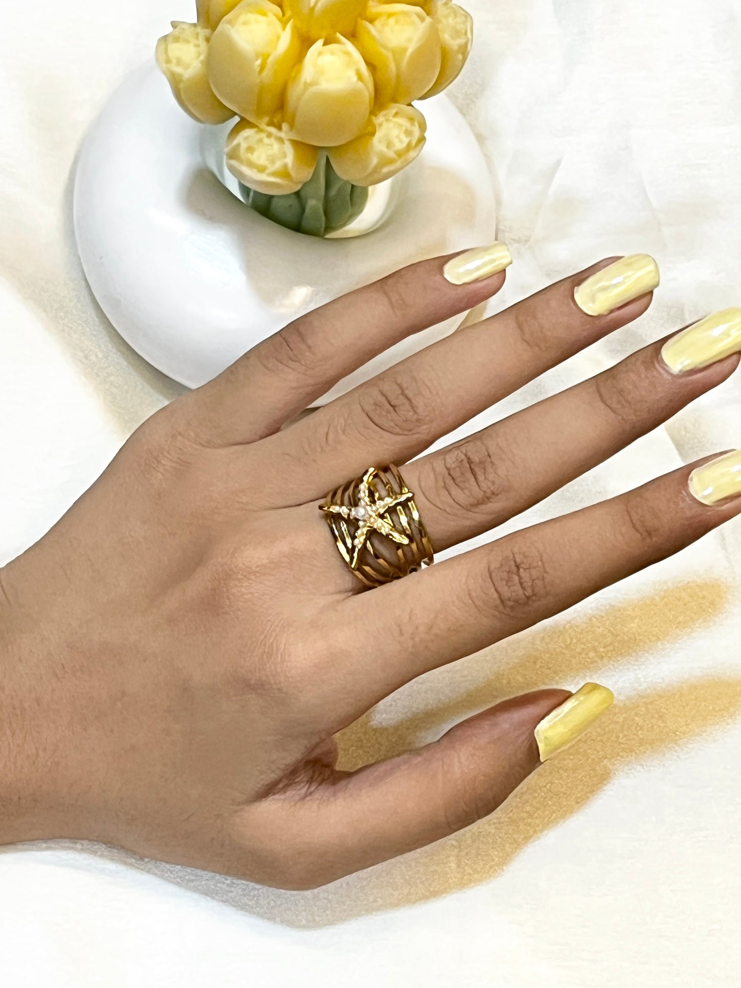 Anti Tarnish Starfish Rings