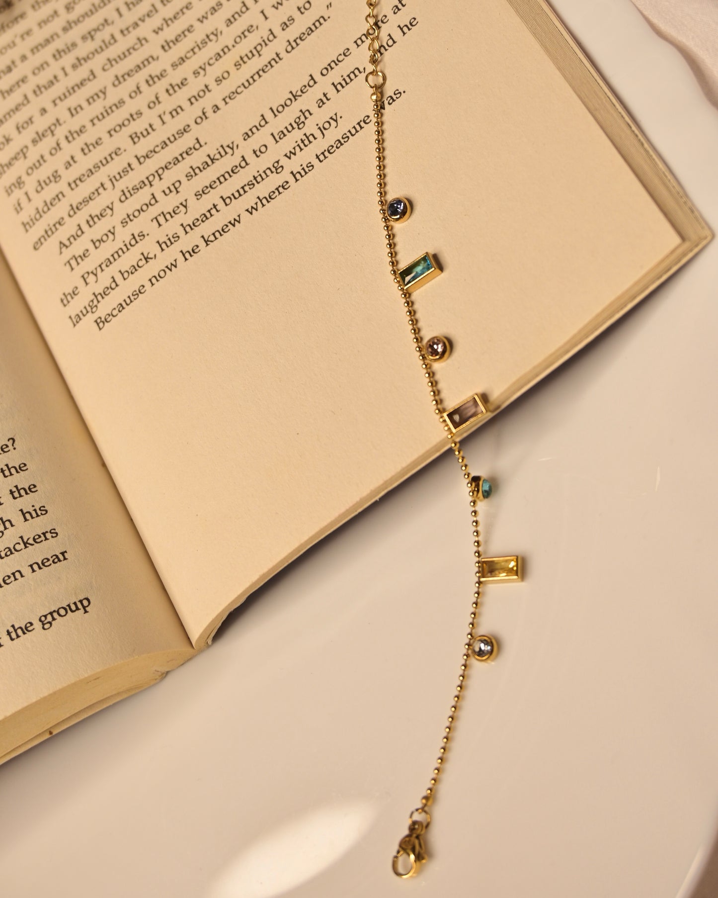 Multi Colour Stone Anti Tarnish Bracelet