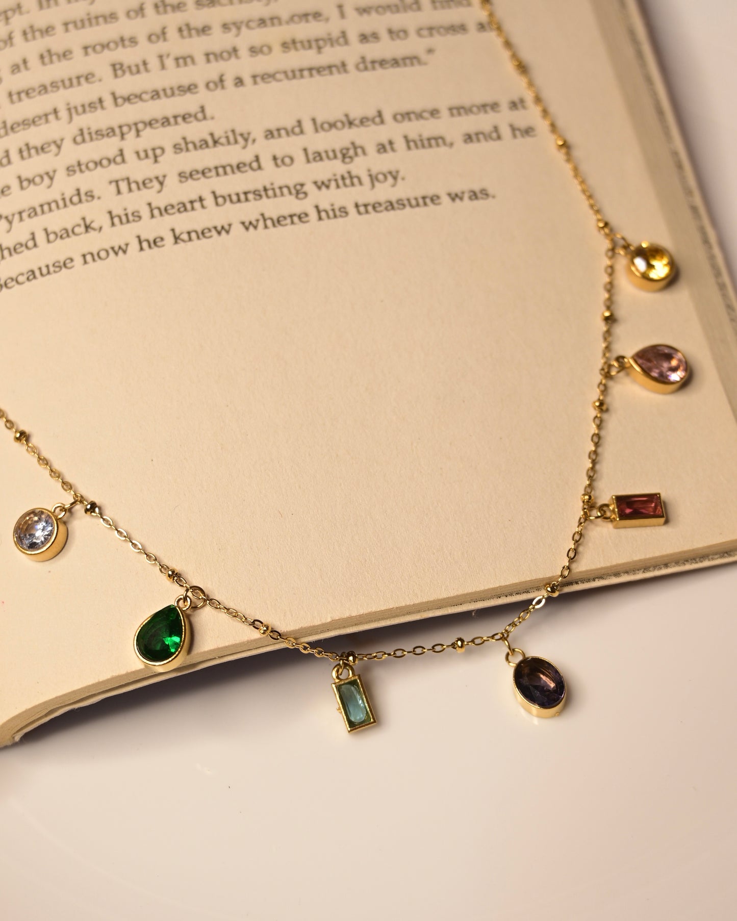Multi Color and Charms Anti Tarnish Necklace