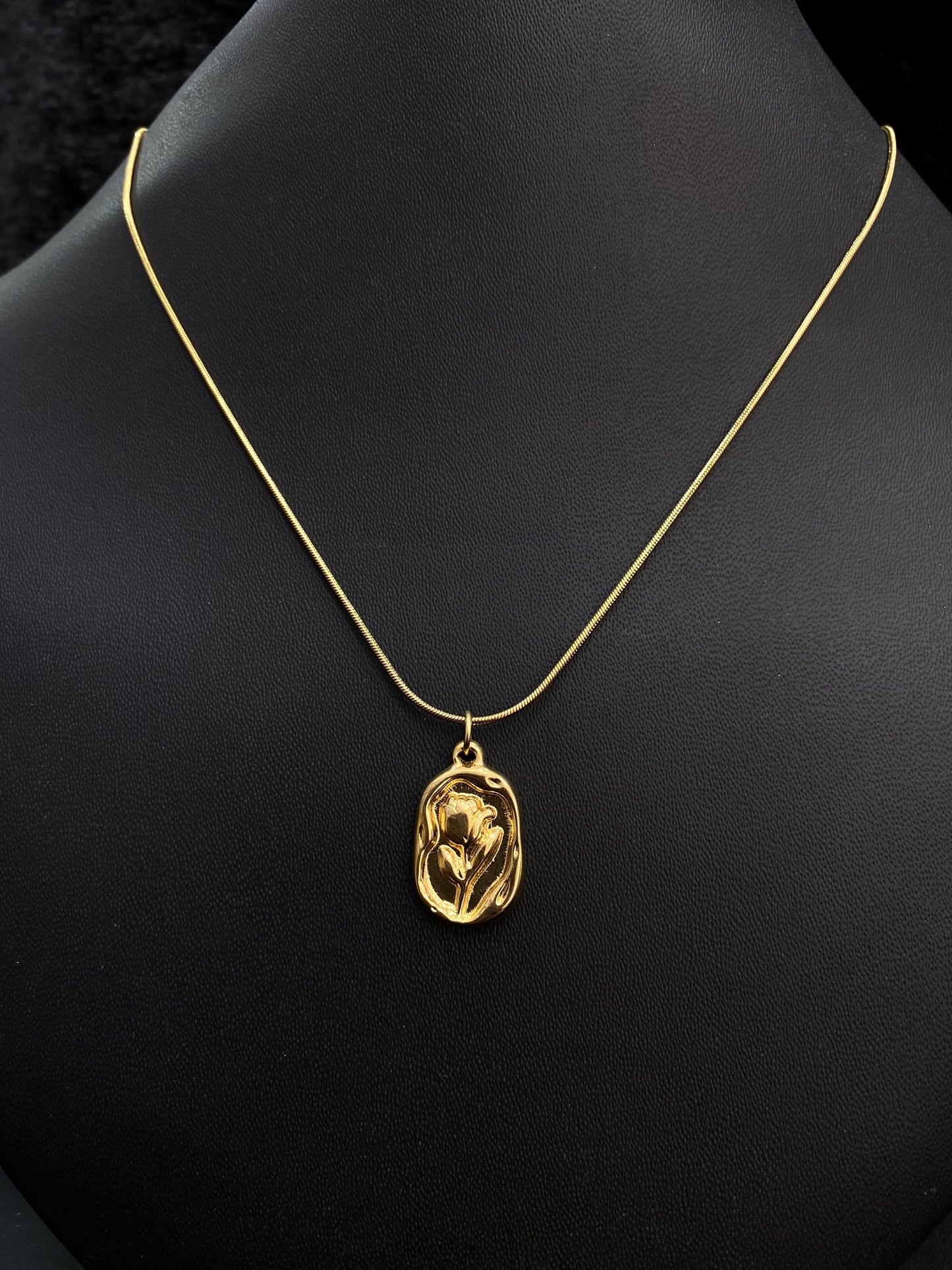 Anti Tarnish Antique Rose Necklace