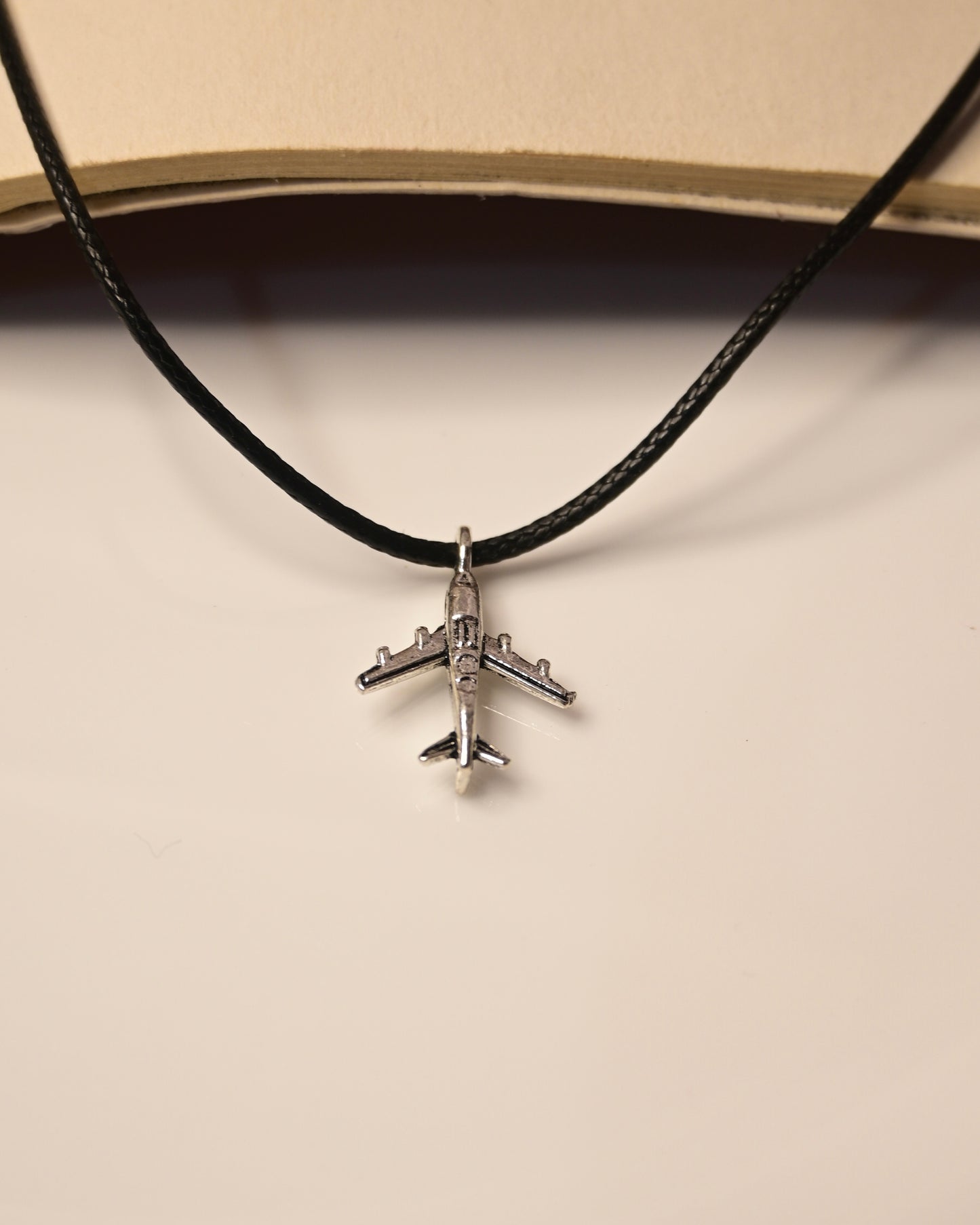 Aeroplane Leather Cord Necklace