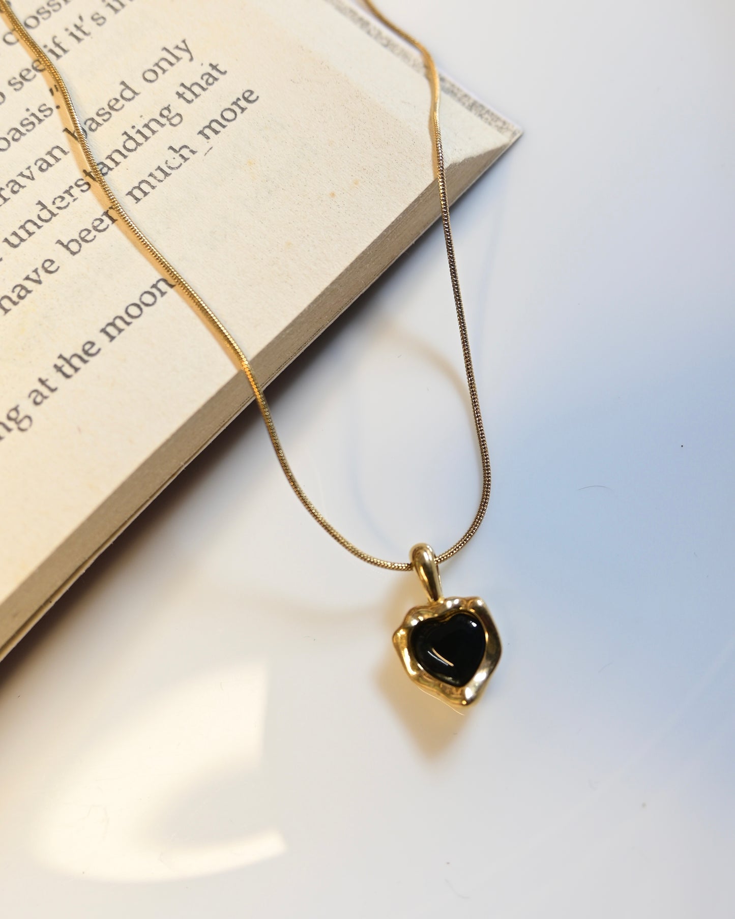 Black Heart Anti Tarnish Necklace