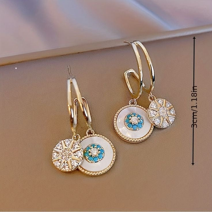 Evil eye Korean earrings