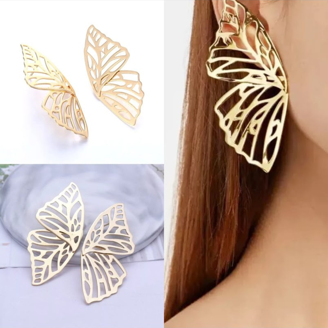 Half deals butterfly earrings