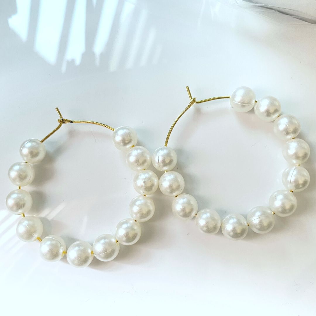 Pearl Hoop Earrings