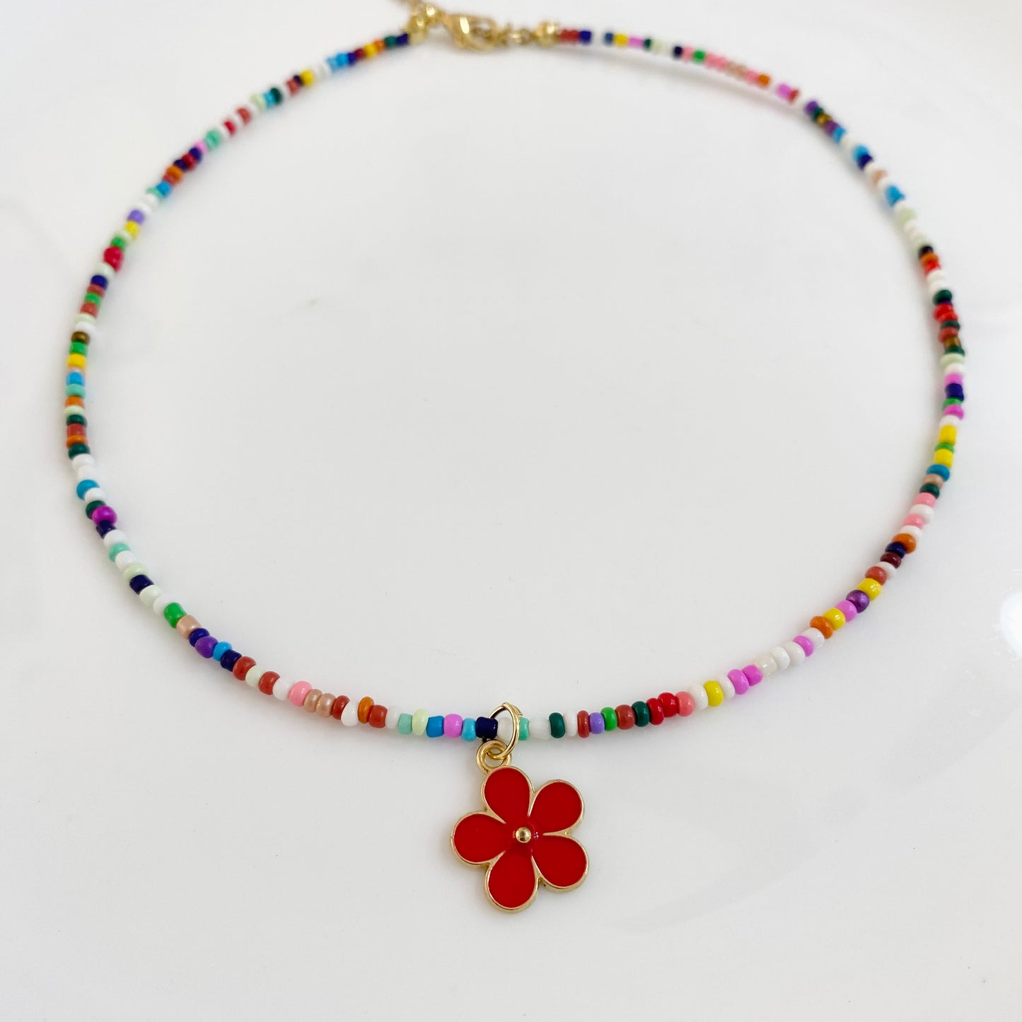 Small Flower beads necklace