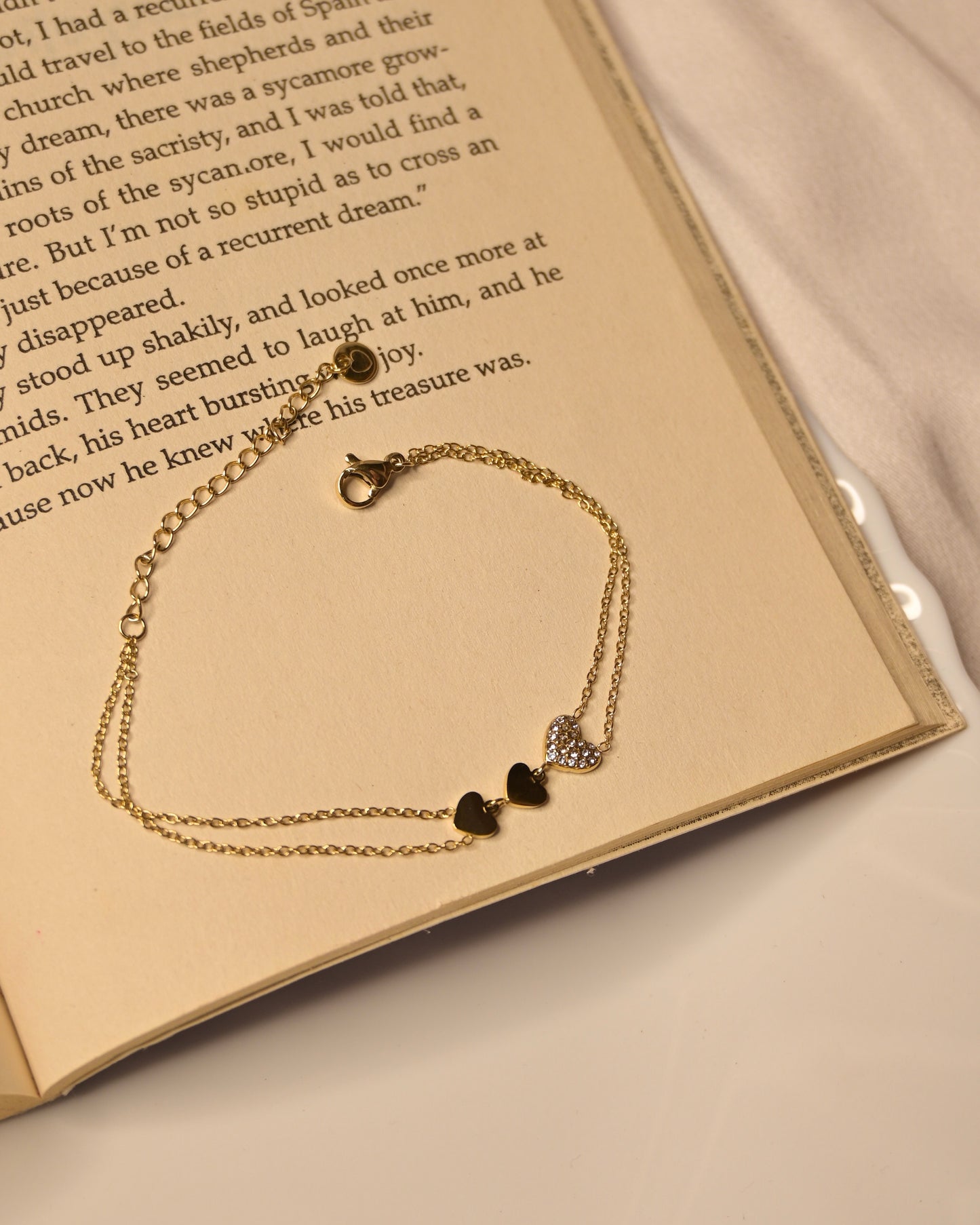 Triple Heart Anti Tarnish Bracelet