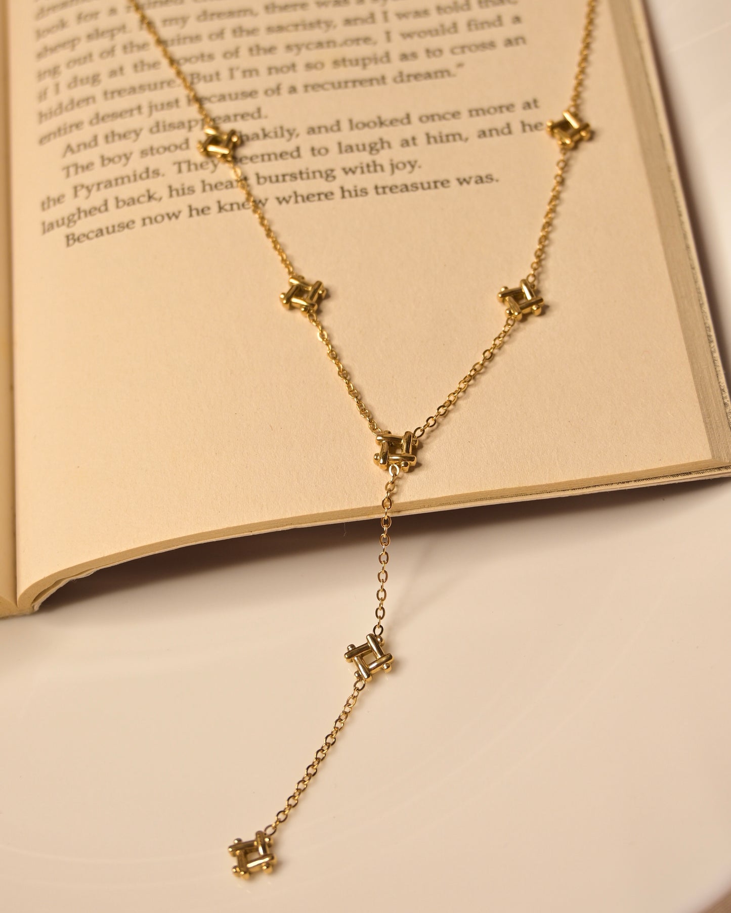 Multi Square Anti Tarnish Necklace