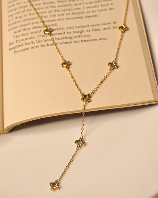 Multi Square Anti Tarnish Necklace