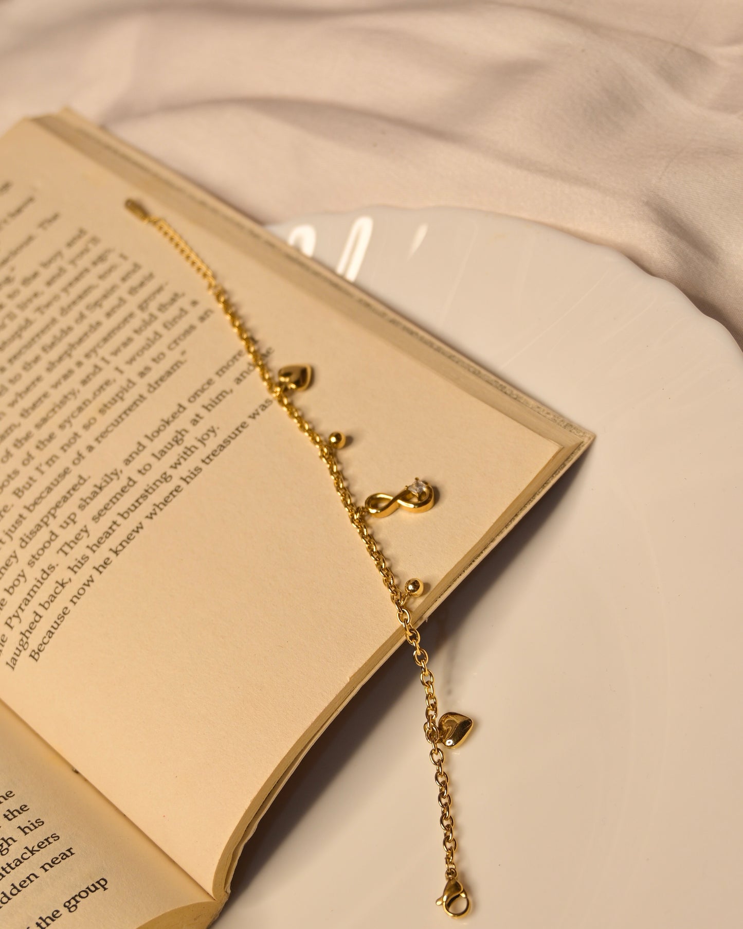 Infinity Heart Anti Tarnish Bracelet