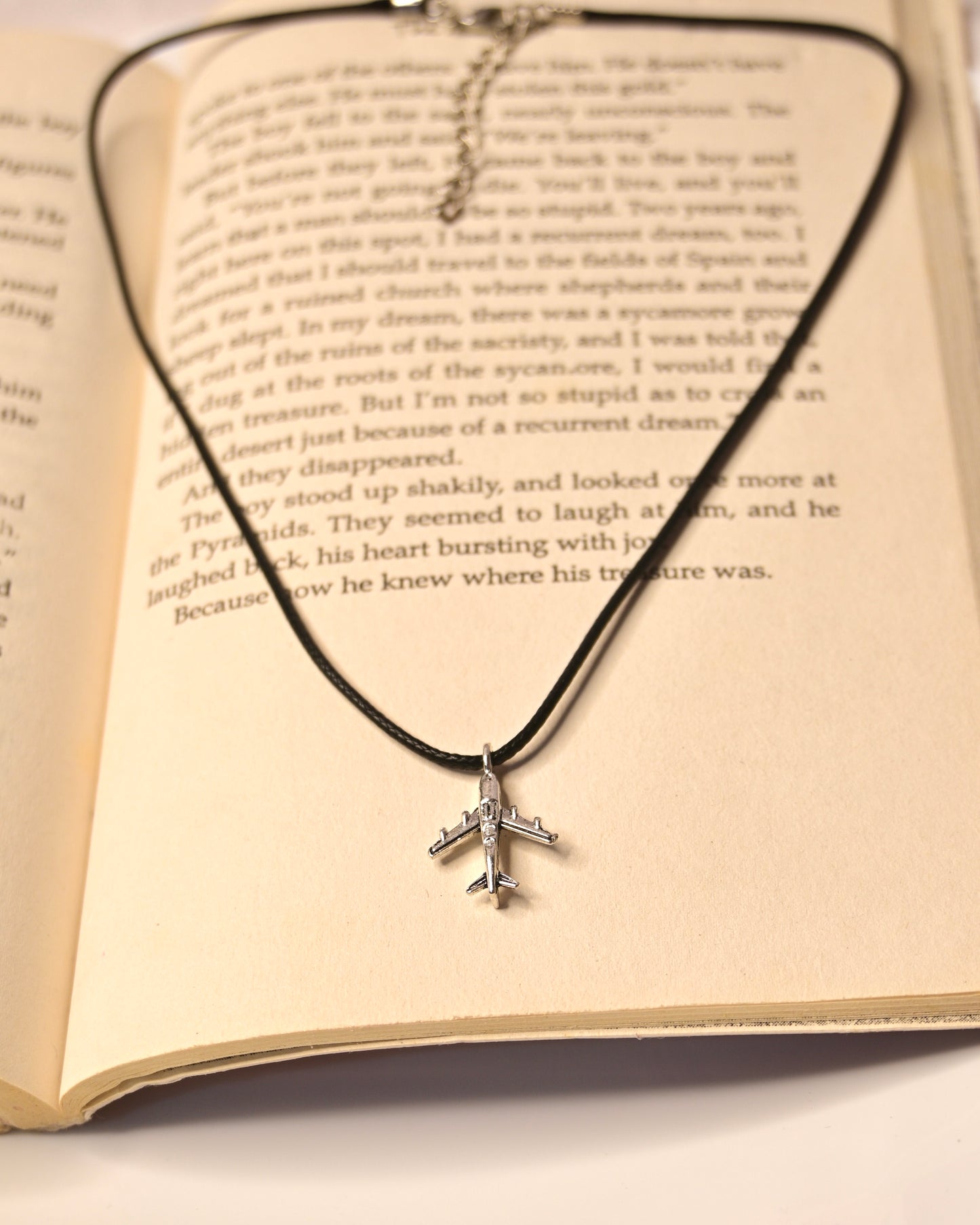 Aeroplane Leather Cord Necklace