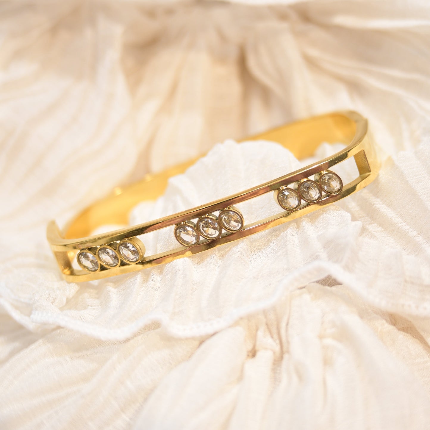 Square shape Studded Anti Tarnish Kada
