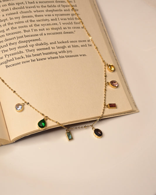 Multi Color and Charms Anti Tarnish Necklace