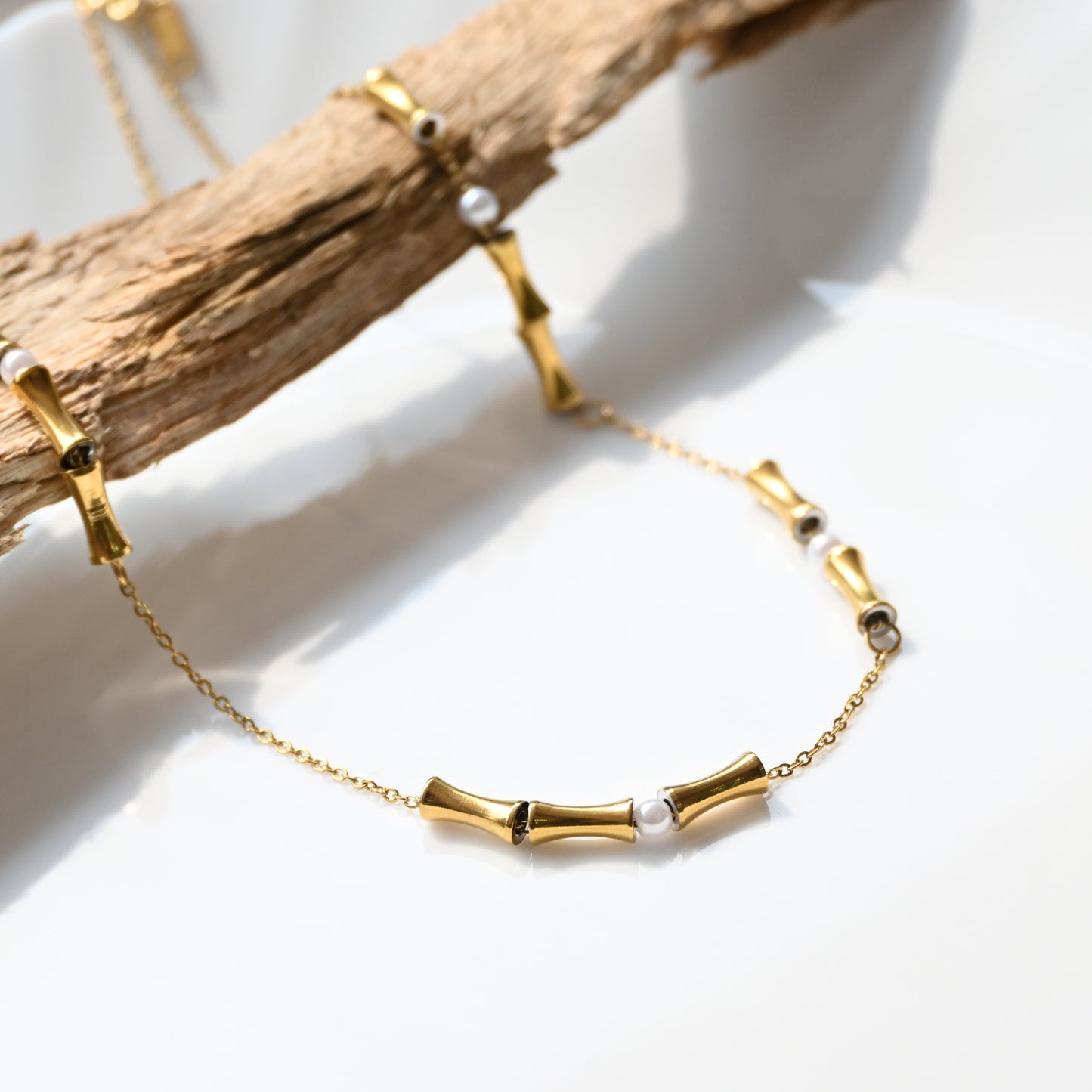 Anti Tarnish Bamboo Necklace