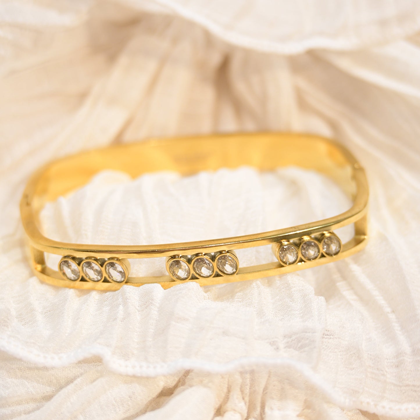 Square shape Studded Anti Tarnish Kada