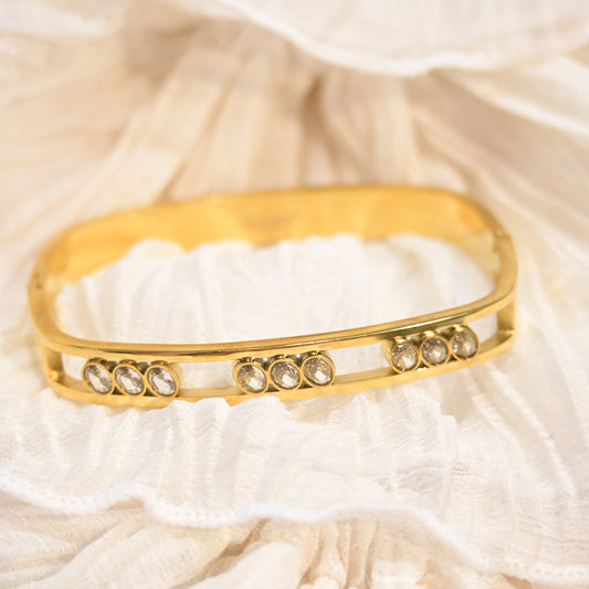 Square shape Studded Anti Tarnish Kada