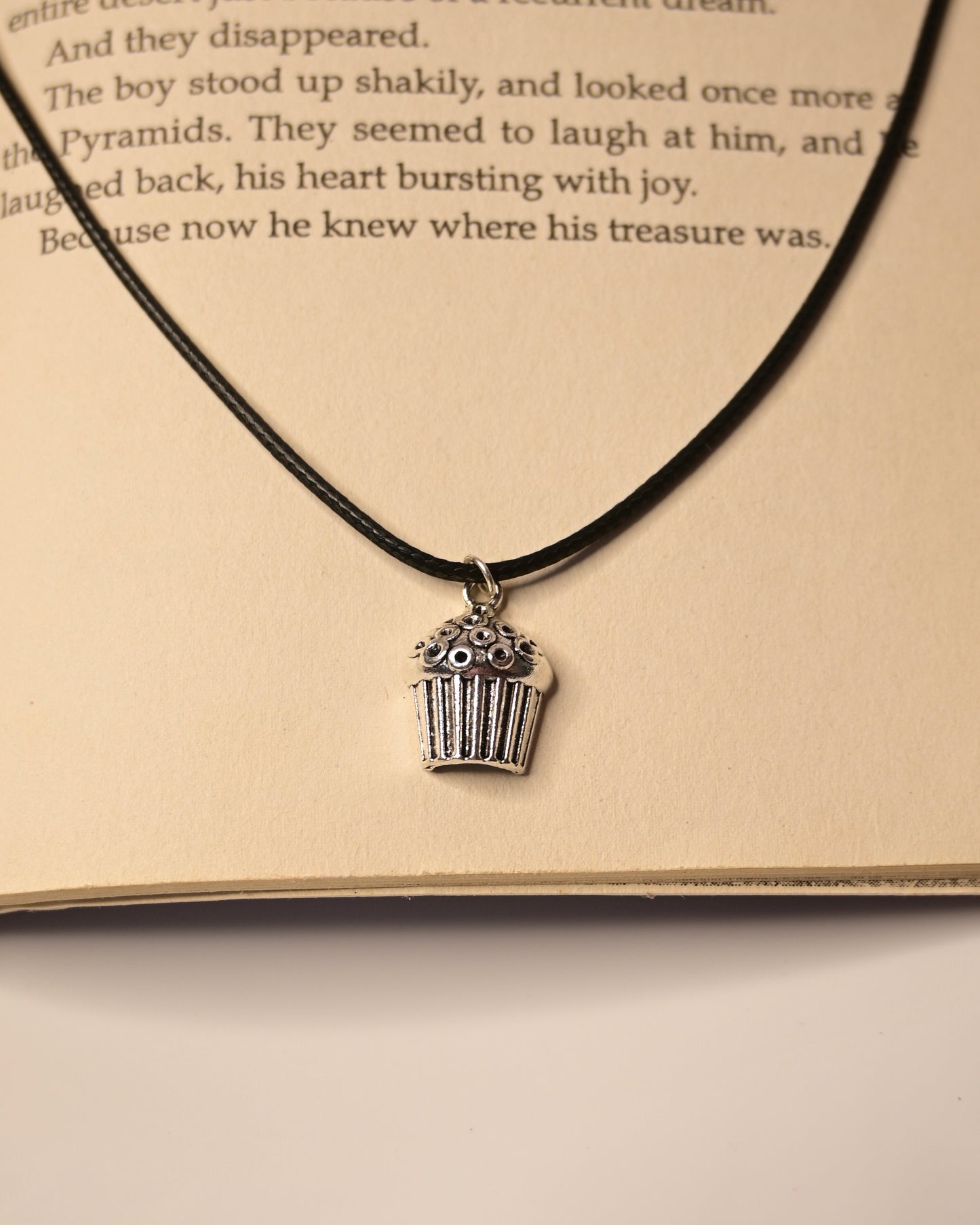Cupcake Leather Cord Necklace