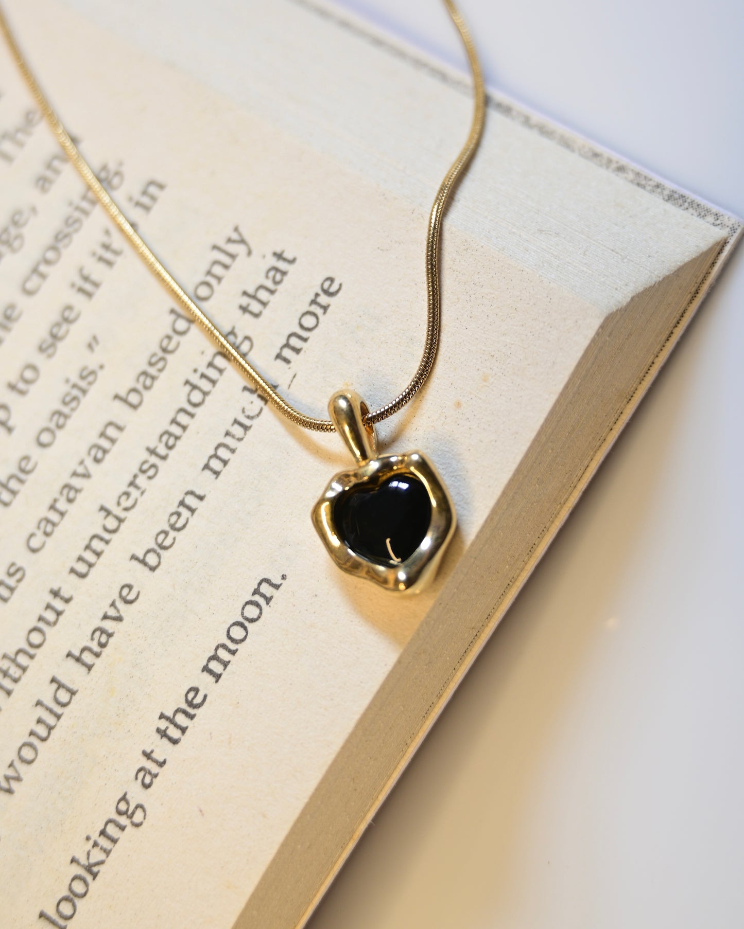 Black Heart Anti Tarnish Necklace