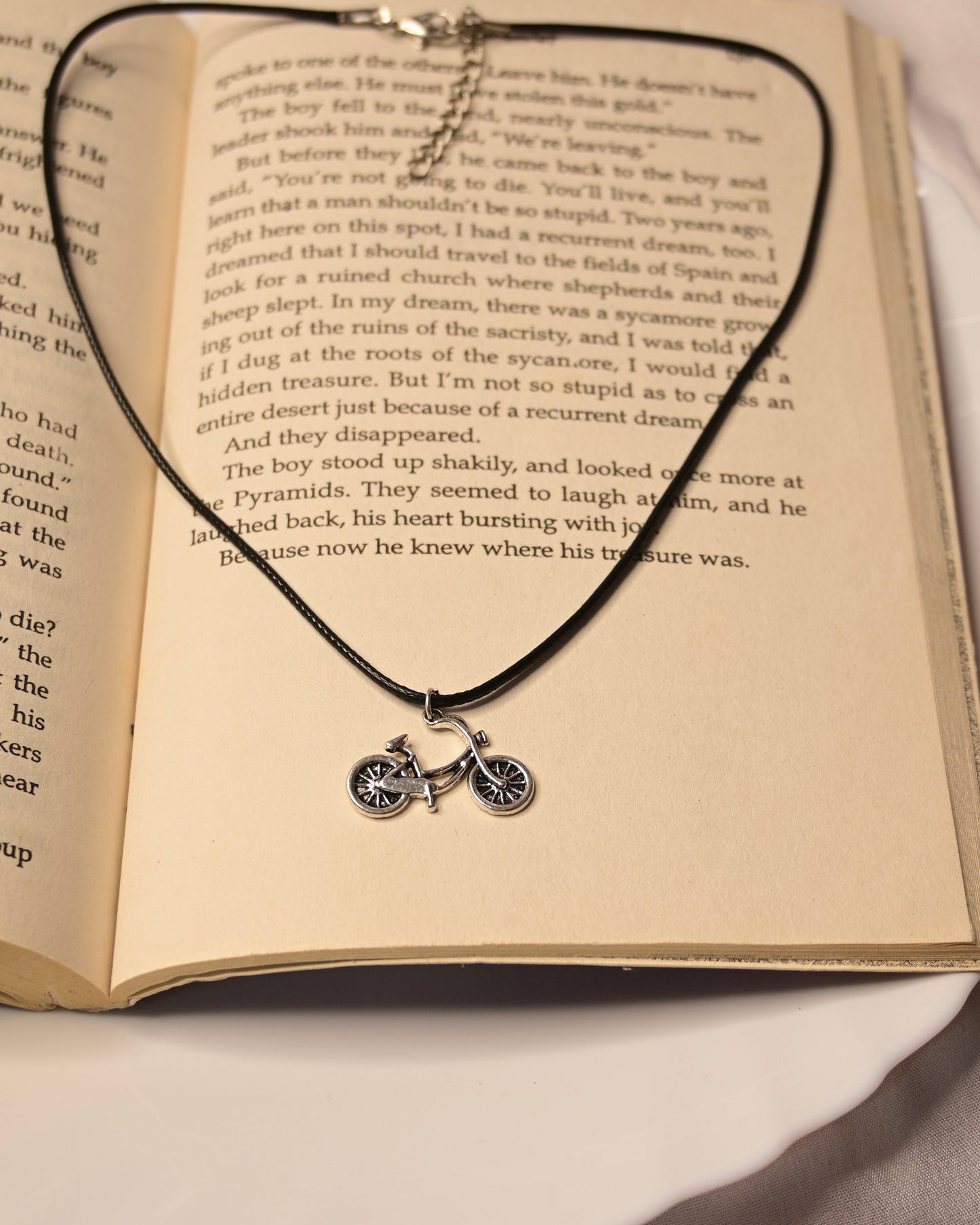 Cycle Leather Cord Necklace
