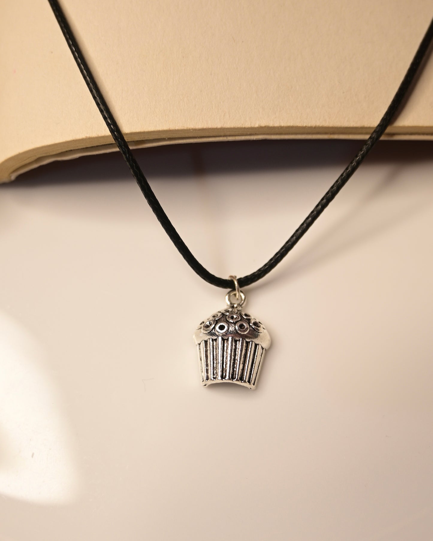 Cupcake Leather Cord Necklace