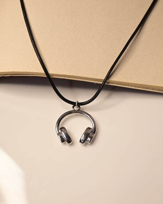 Headphone Leather Cord Necklace