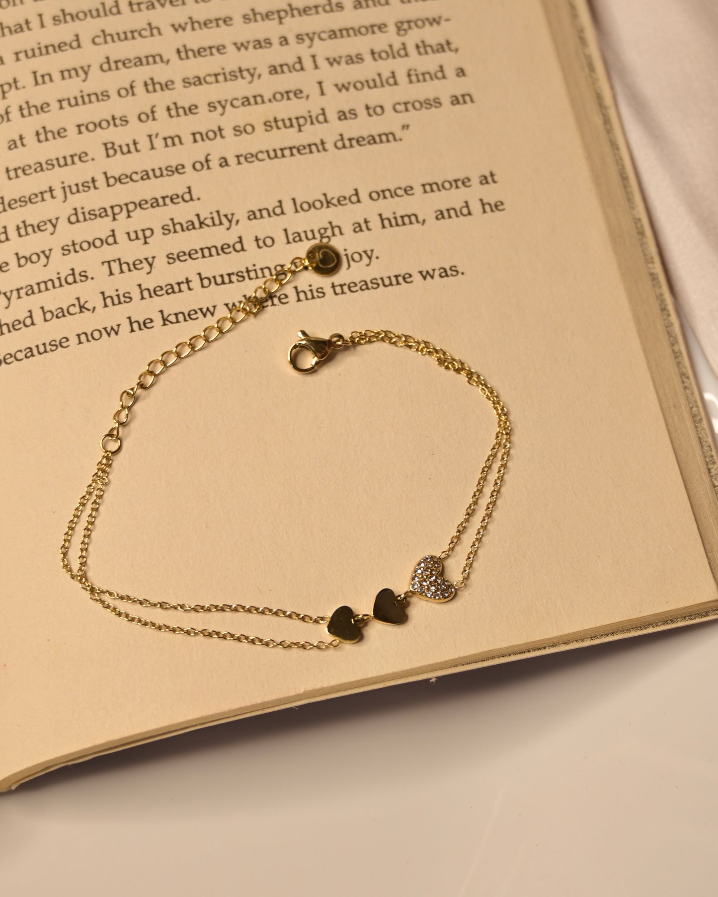 Triple Heart Anti Tarnish Bracelet