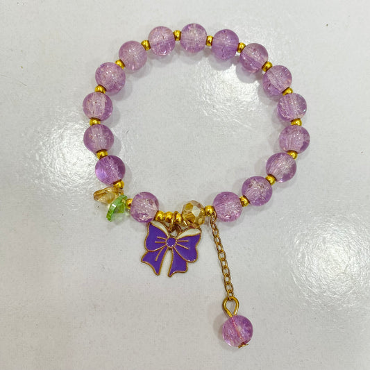 Lavender Bow Bracelet