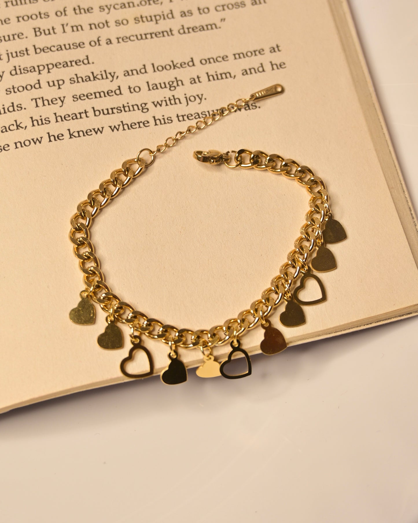 Multi Heart Anti Tarnish Bracelet