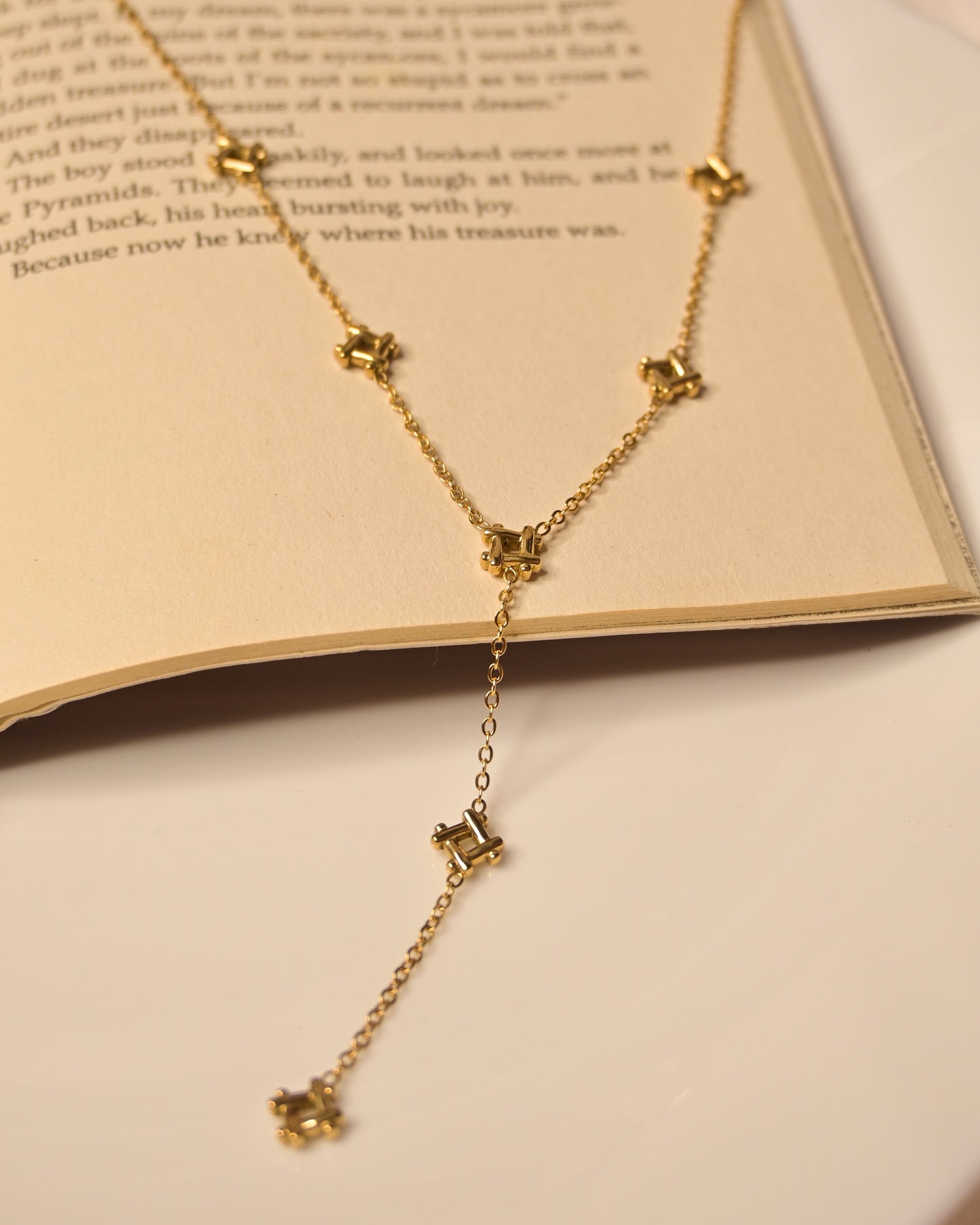 Multi Square Anti Tarnish Necklace