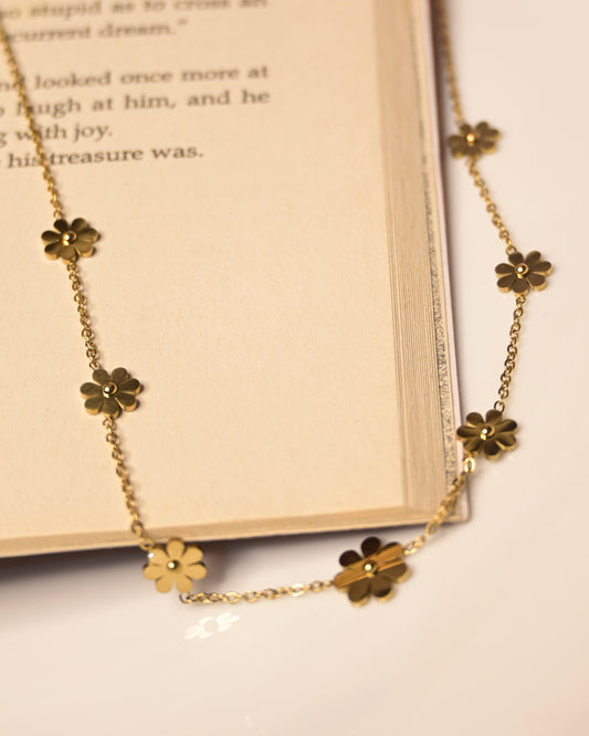 Multi Flower Anti Tarnish Necklace