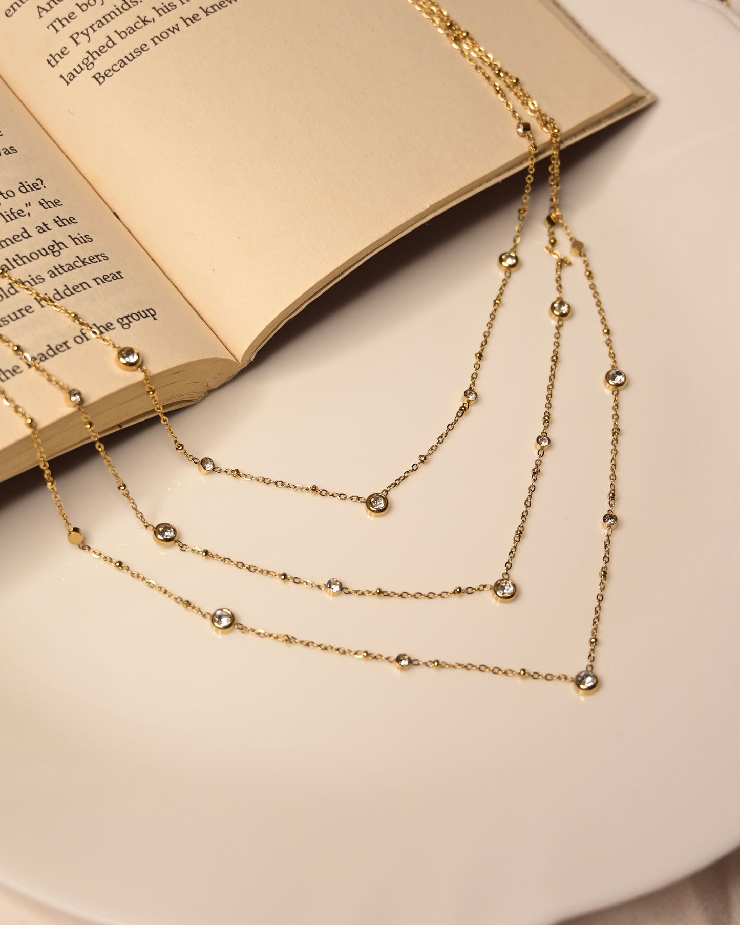 3 Layer Mini Studded Anti Tarnish Necklace