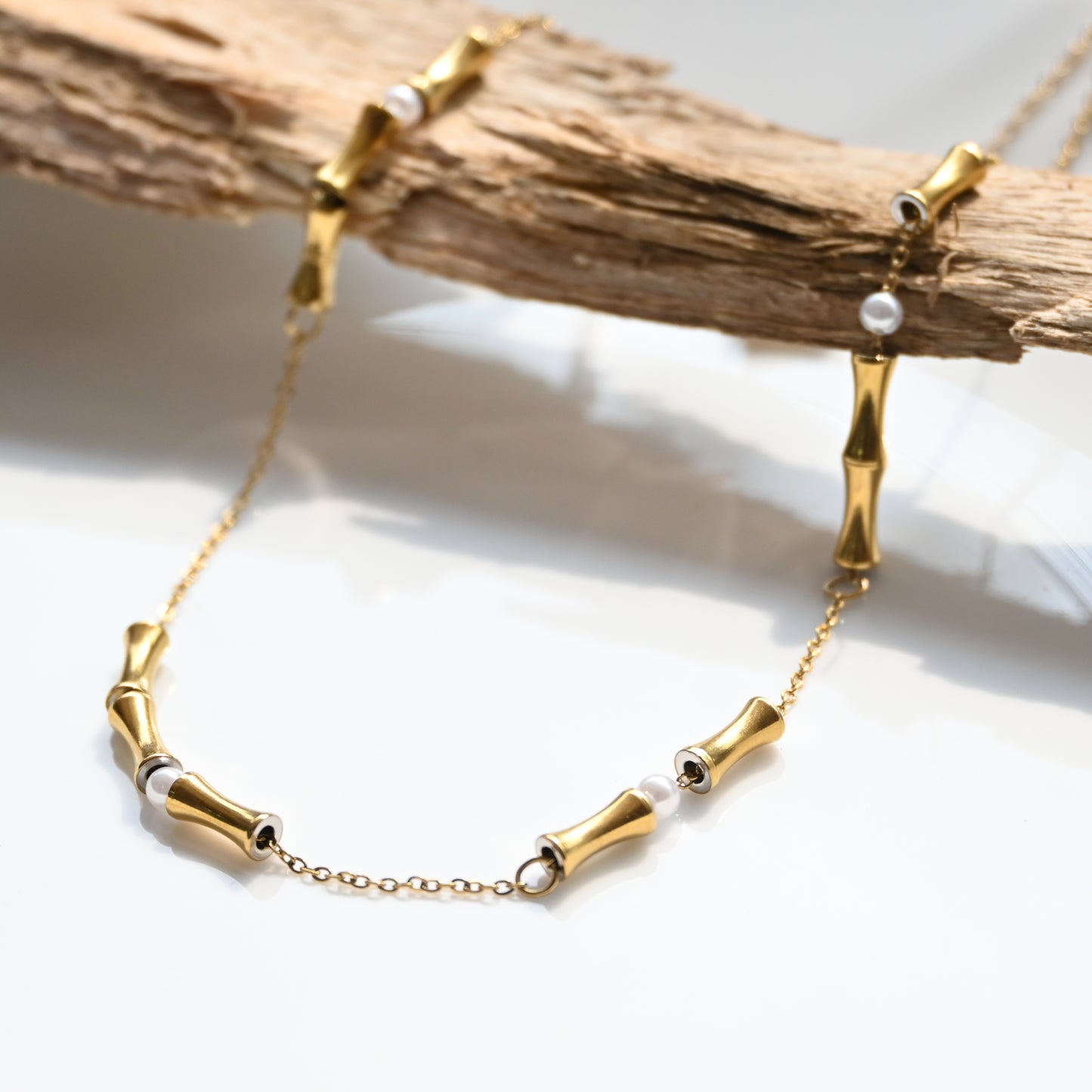 Anti Tarnish Bamboo Necklace