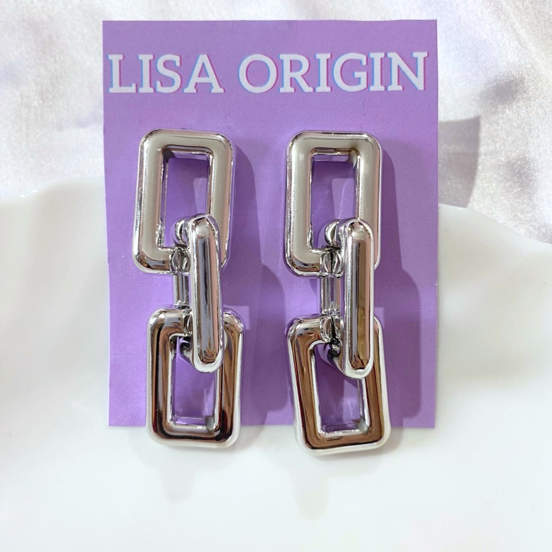 Linked Drop Statement Earrings