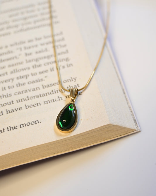 Green Drop Anti Tarnish Necklace
