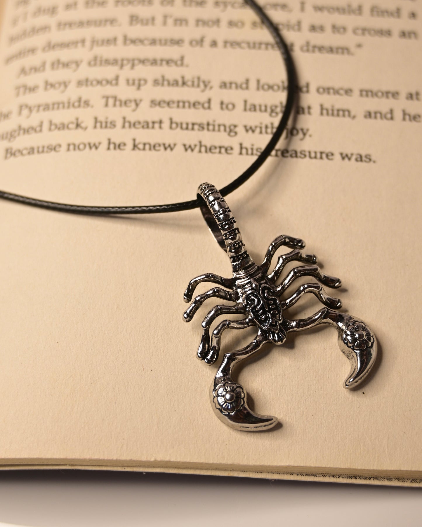 Scorpio Leather Cord Necklace
