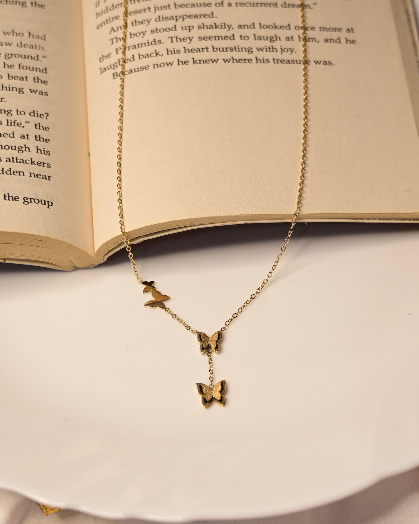 Multi Butterfly Anti Tarnish Necklace