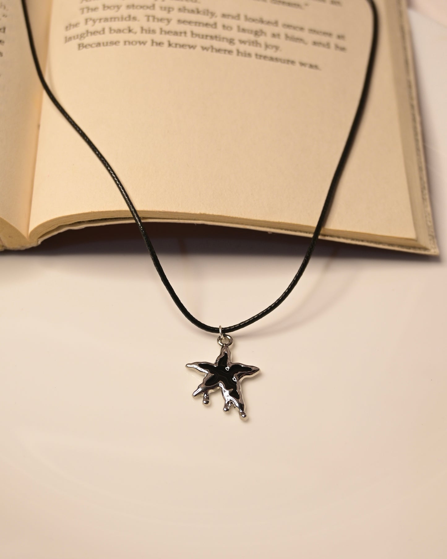Star Leather Cord Necklace
