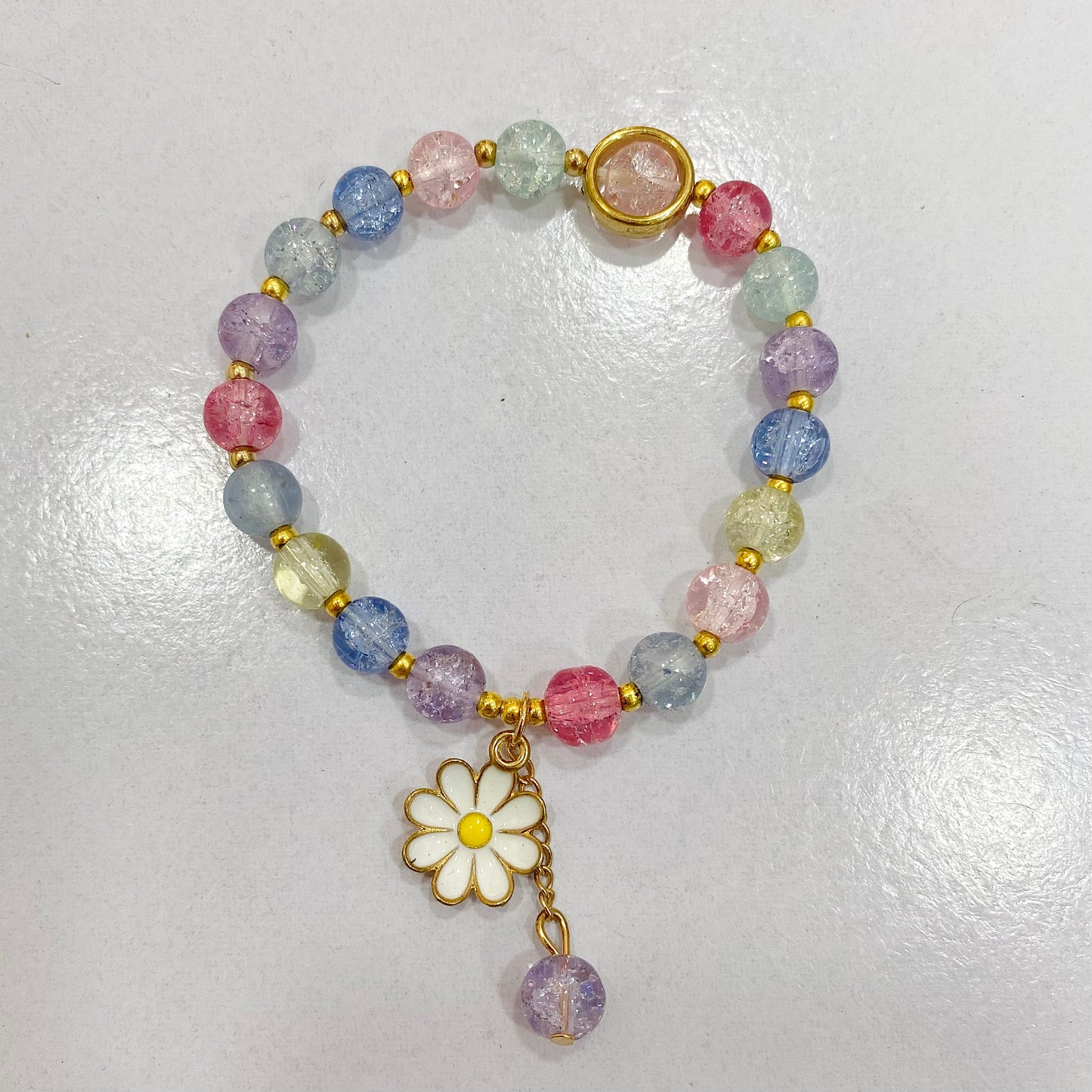 Multi Colour Daisy Beads Bracelet