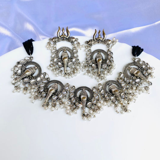 Ganesha Earrings Necklace Set