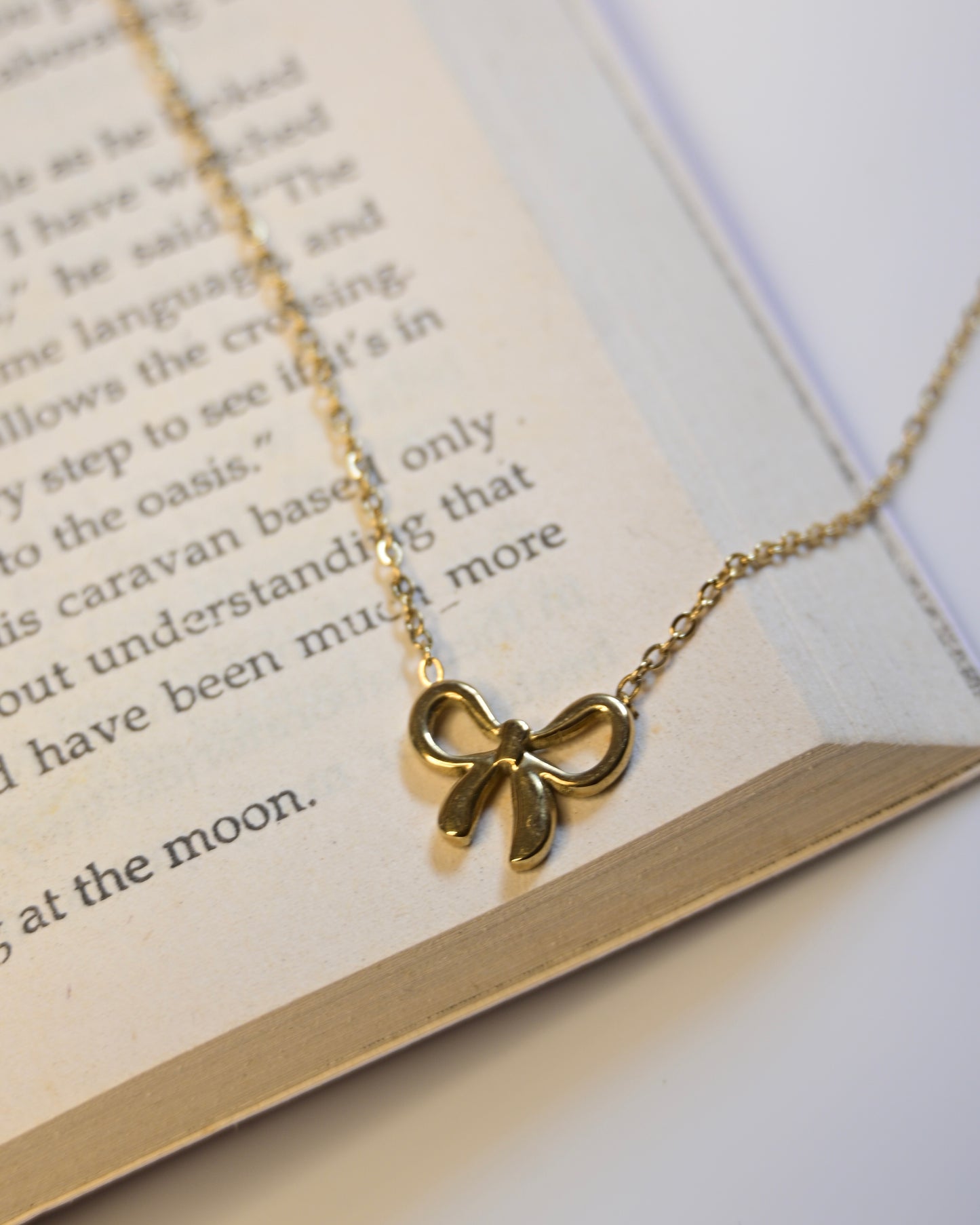Bow Anti Tarnish Necklace
