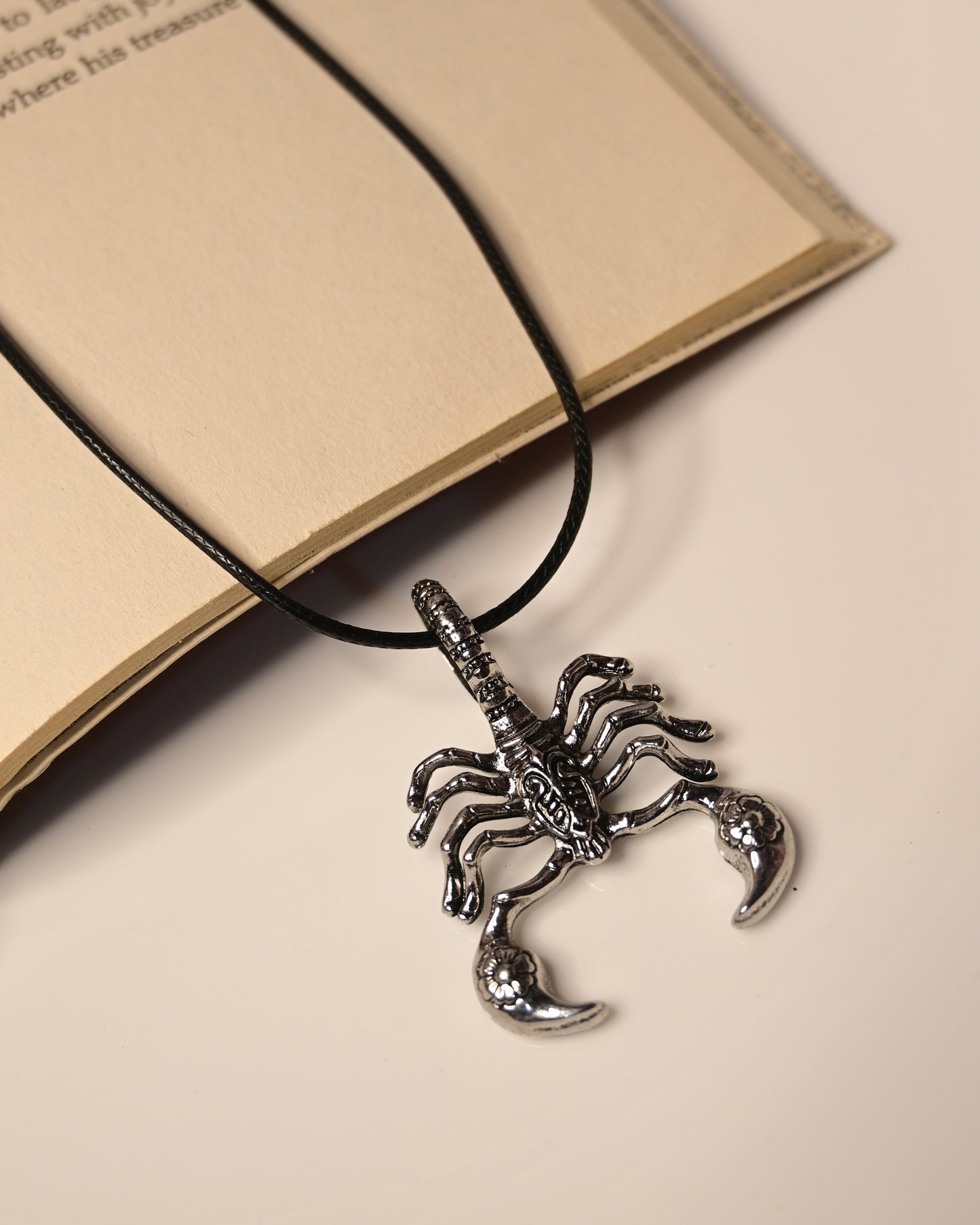 Scorpio Leather Cord Necklace