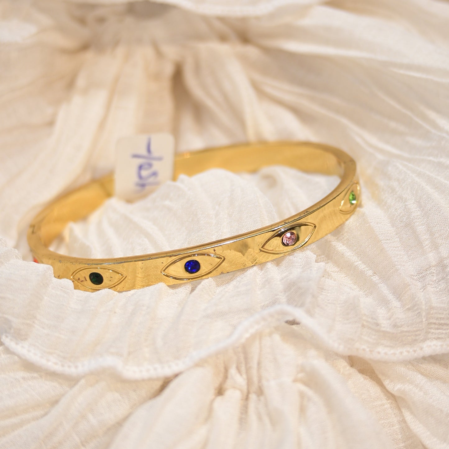 Multi Evil Eye Anti Tarnish Kada