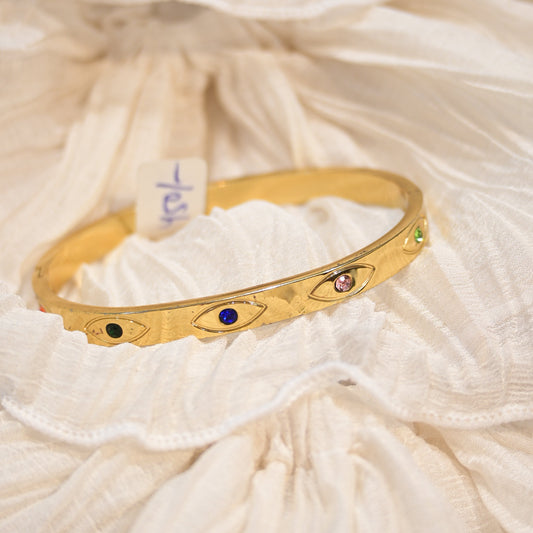 Multi Evil Eye Anti Tarnish Kada