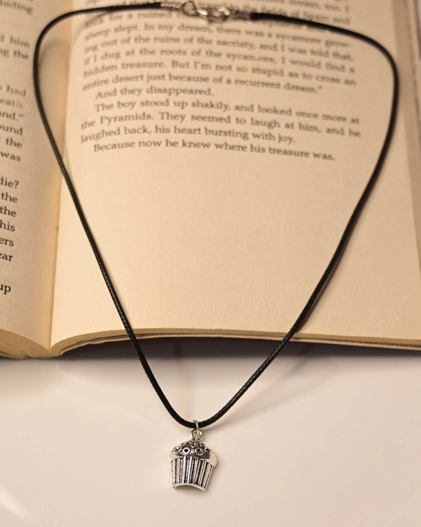 Cupcake Leather Cord Necklace